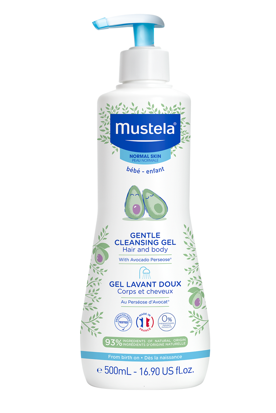 Mustela Gentle cleansing gel with Organic avocado