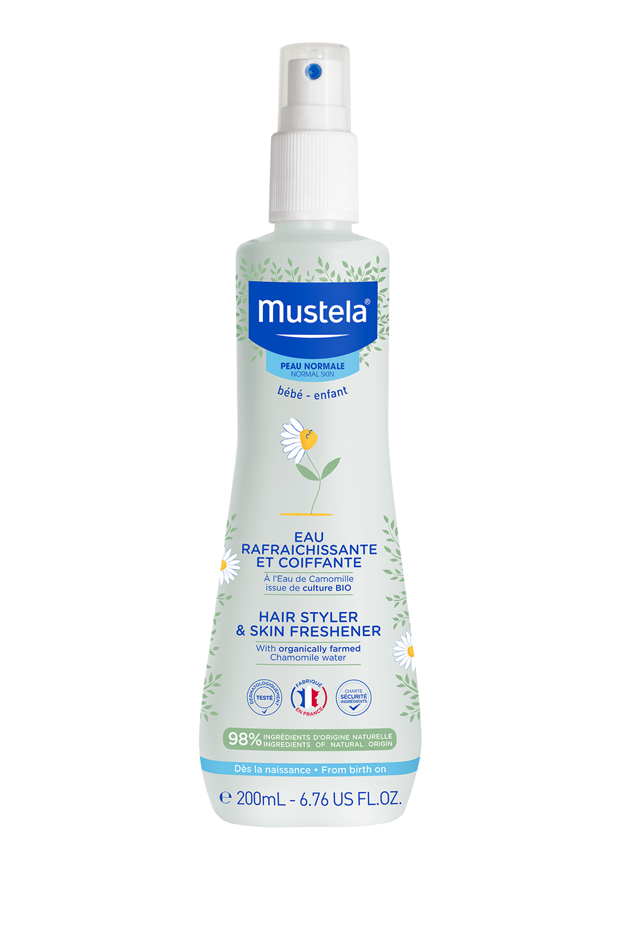 Mustela Baby Hair Styler & Skin freshener with Organic Chamomile Water (200ml)