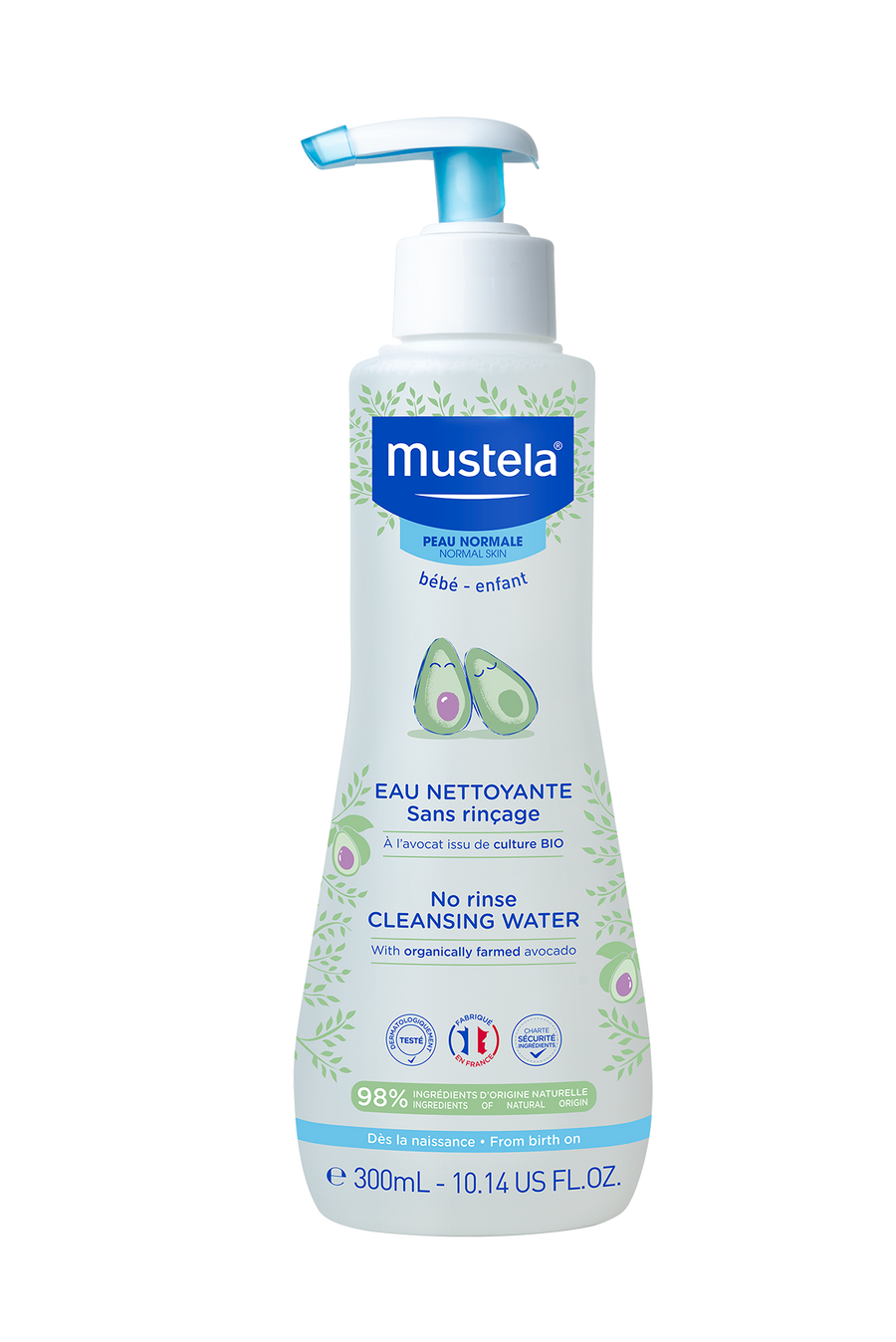 Mustela No-rinse Baby Cleansing Water Face & Diaper Area