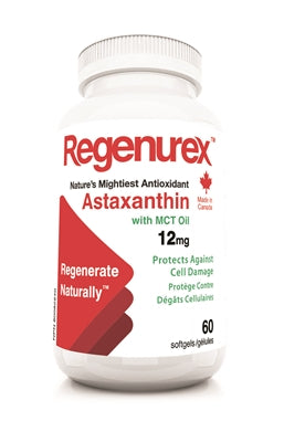 Regenurex Astaxanthin 12mg, 60 softgel caps