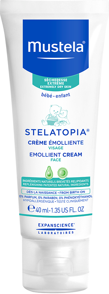 Mustela Stelatopia Emollient Face Cream for Extremely Dry Skin (40ml)