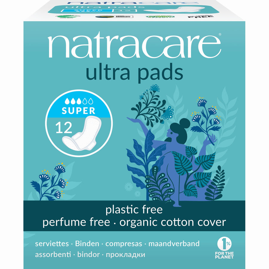Natracare Ultra Pads W/Wings Super
